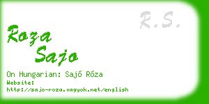 roza sajo business card