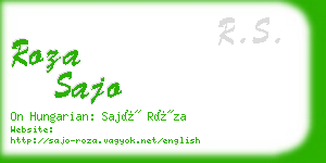 roza sajo business card